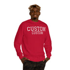 Custom Text Crewneck Sweatshirt — Personalized College-Style Pullover