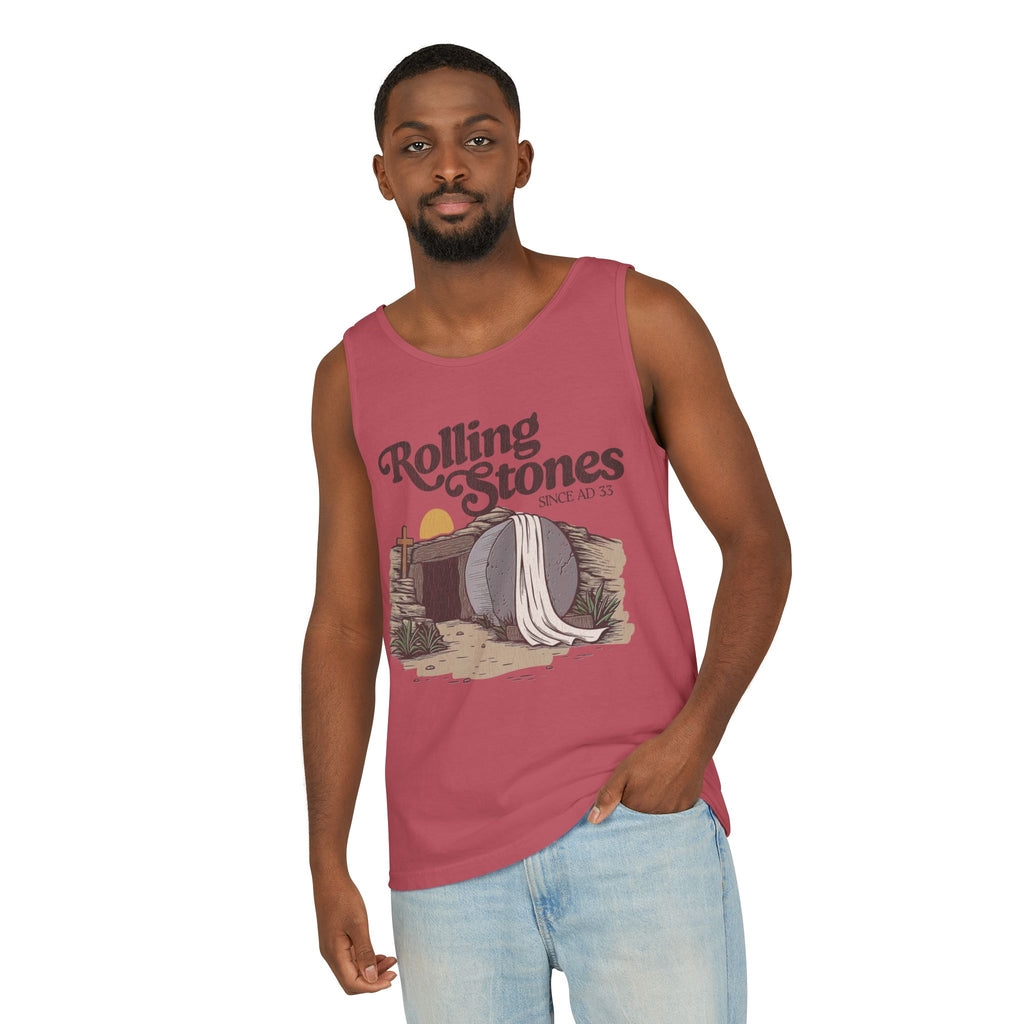 Rolling Stones Oversized Tank Top — Comfort Colors Garment-Dyed