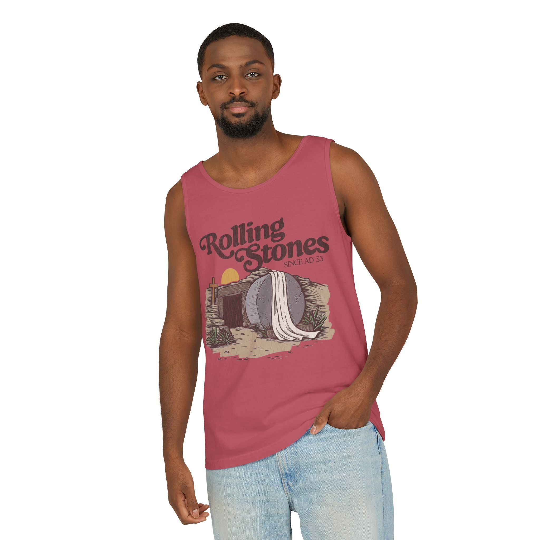 Rolling Stones Oversized Tank Top — Comfort Colors Garment-Dyed