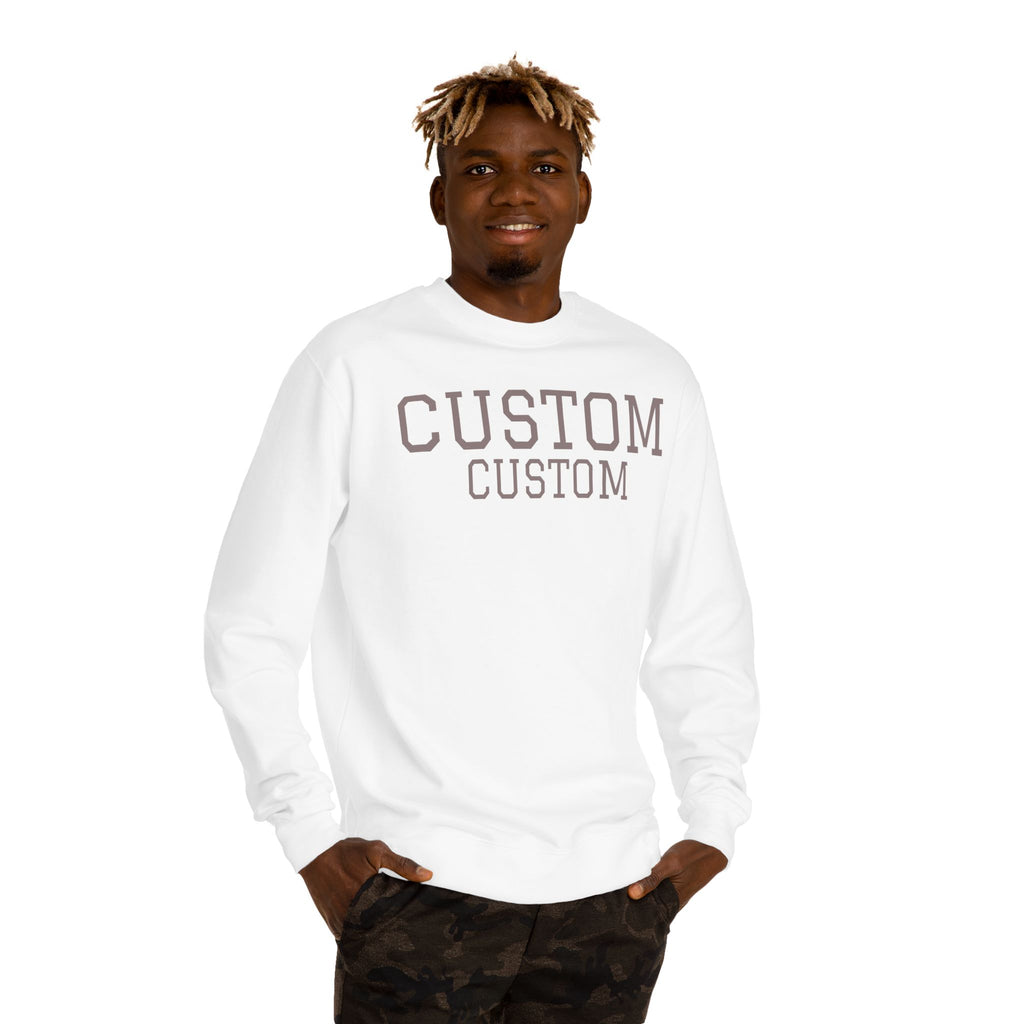 Custom Text Crewneck Sweatshirt — Personalized College-Style Pullover