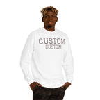 Custom Text Crewneck Sweatshirt — Personalized College-Style Pullover