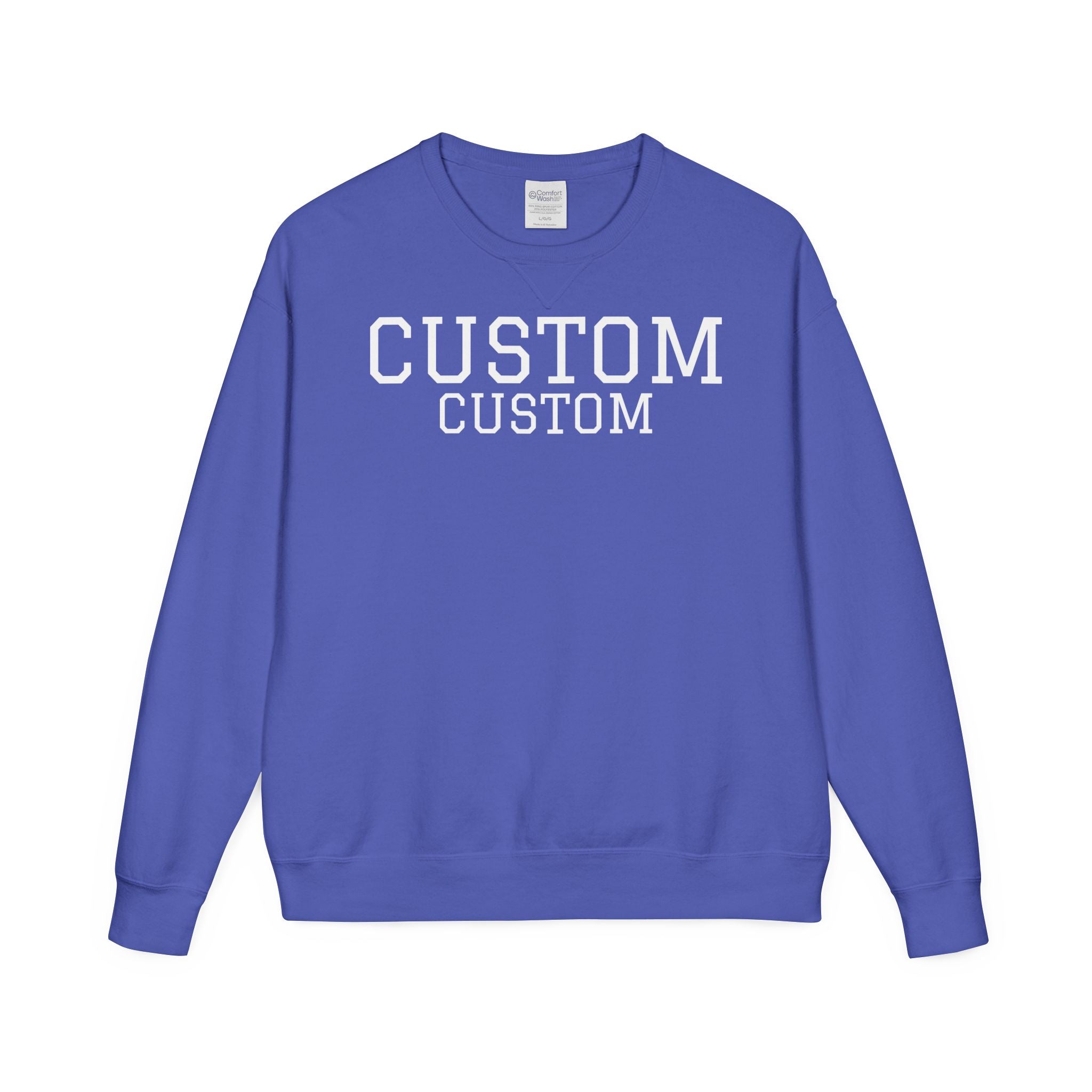 Custom Crewneck Sweatshirt — Vintage Garment-Dyed Comfort