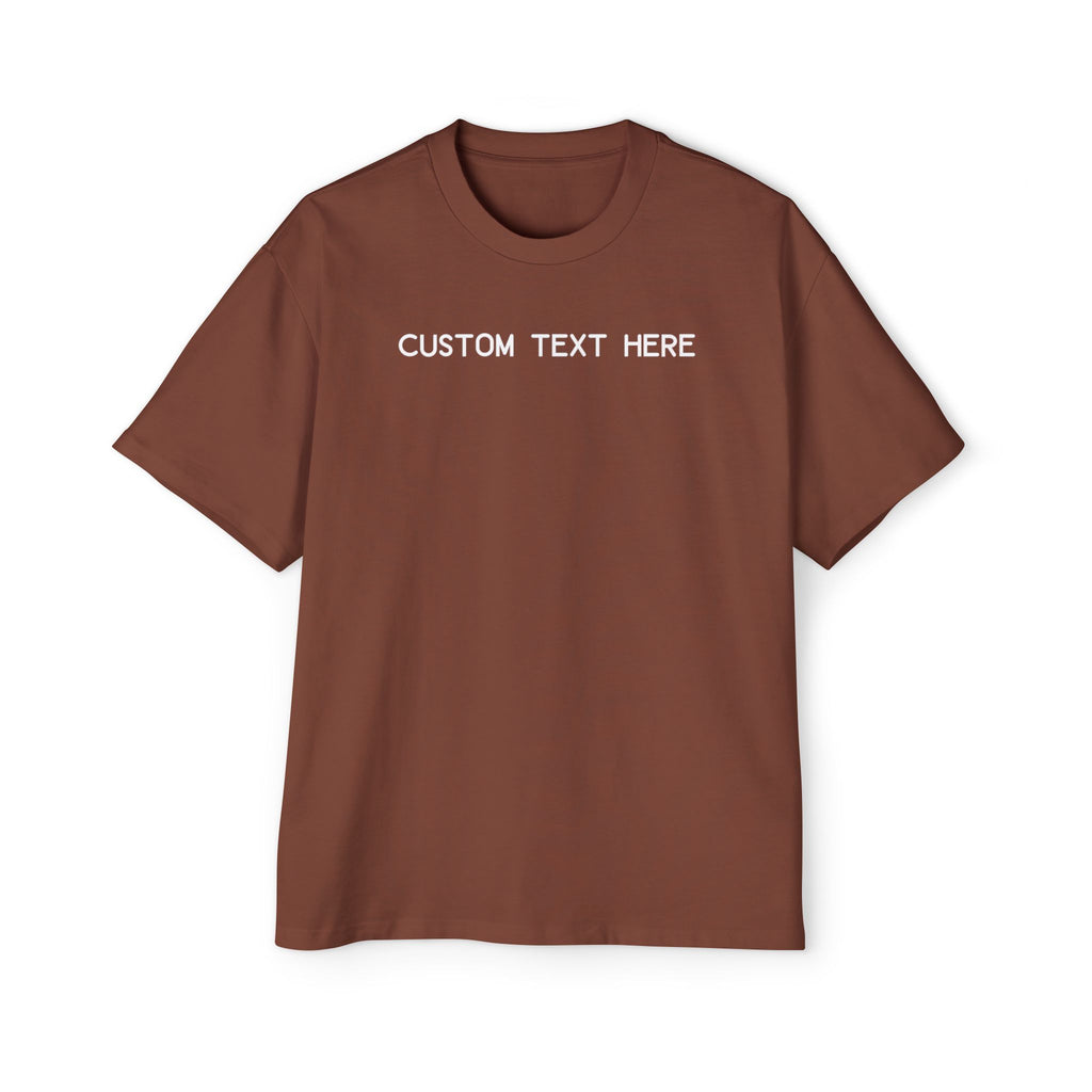 Custom T-Shirt - Custom Text Oversized Tee — Men's Personalized White T-Shirt