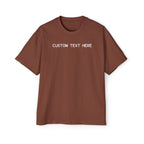 Custom T-Shirt - Custom Text Oversized Tee — Men's Personalized White T-Shirt