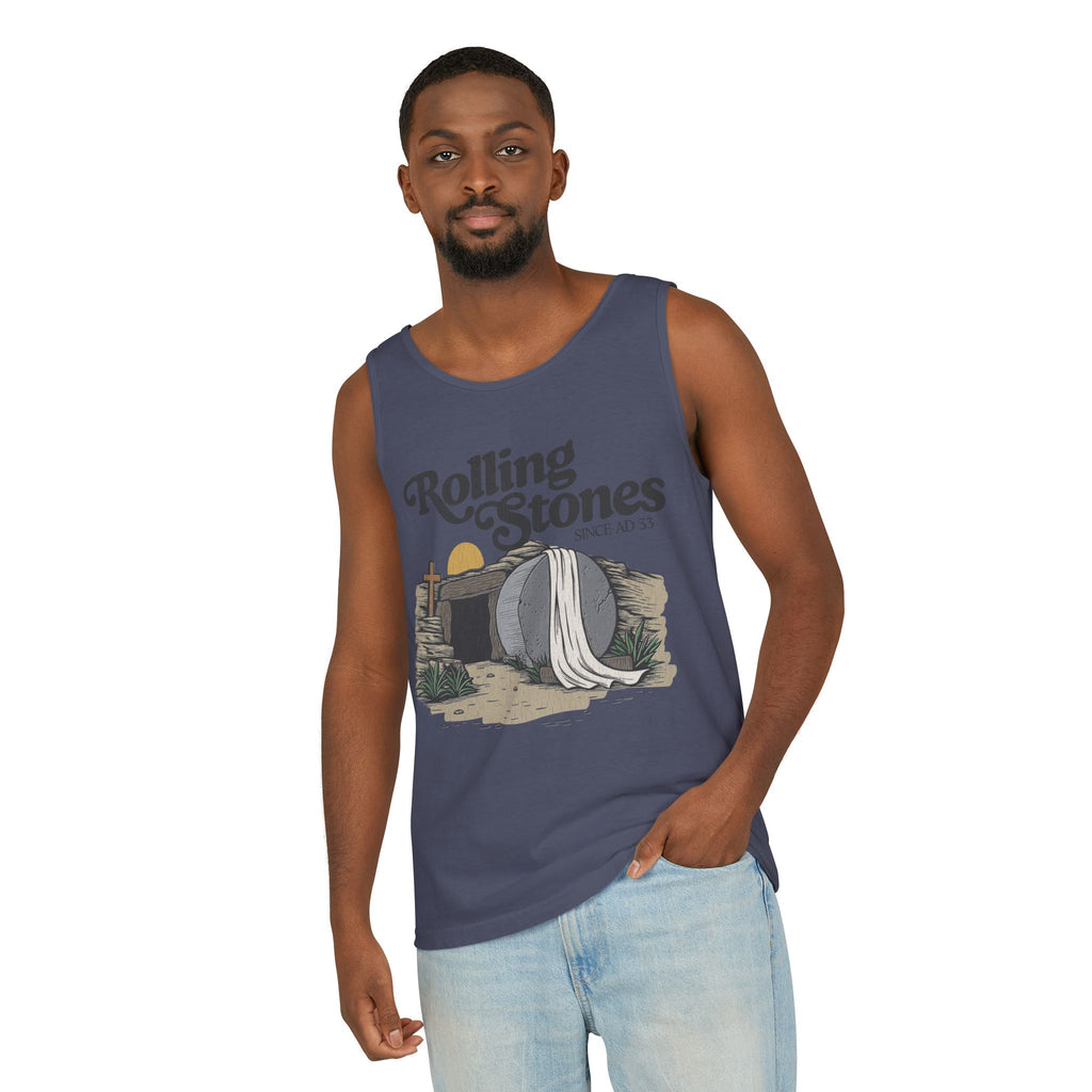 Rolling Stones Oversized Tank Top — Comfort Colors Garment-Dyed