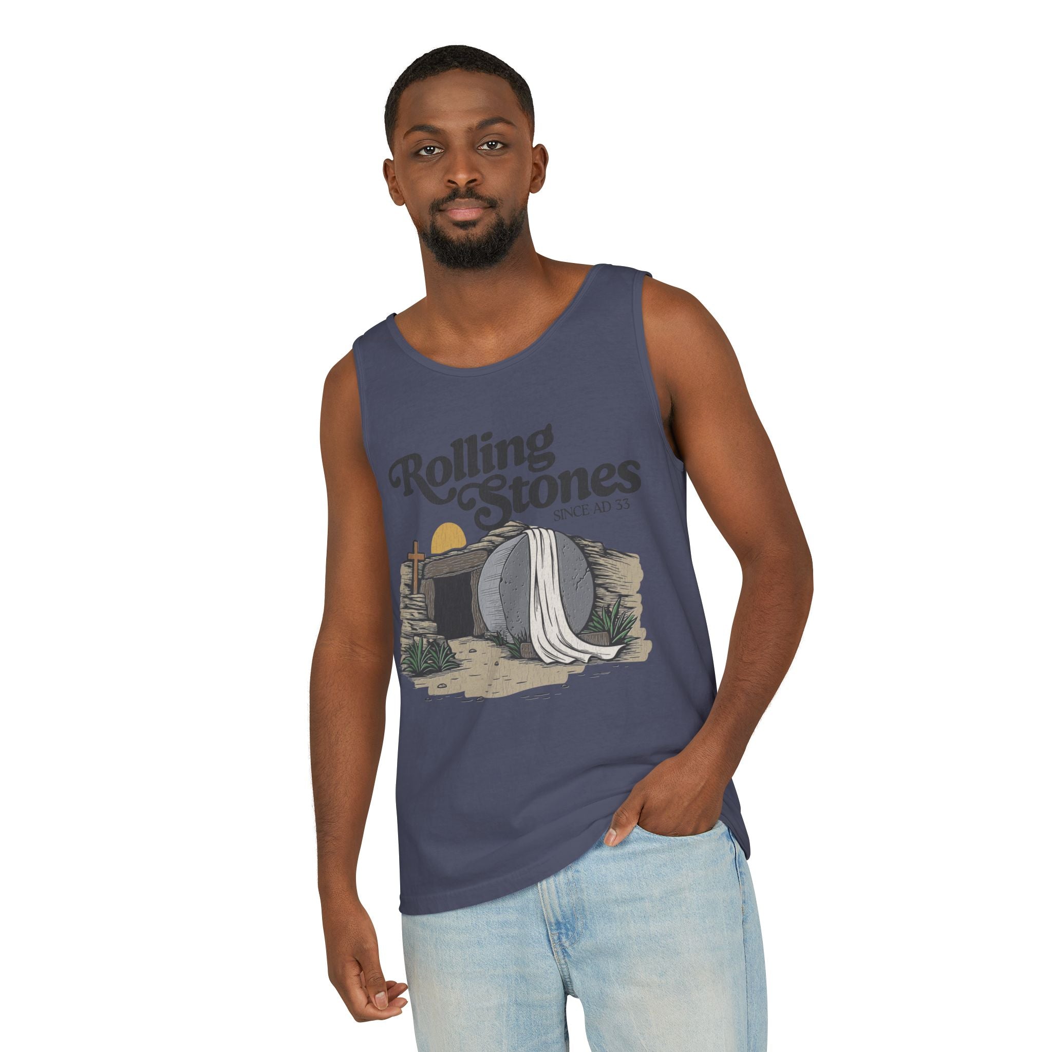 Rolling Stones Oversized Tank Top — Comfort Colors Garment-Dyed