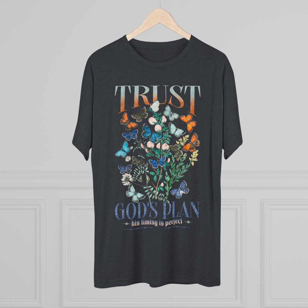 Trust God's Plan Butterflies T-Shirt — Butter-Soft Oversized Tee