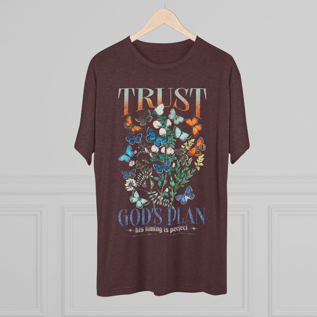 Trust God's Plan Butterflies T-Shirt — Butter-Soft Oversized Tee
