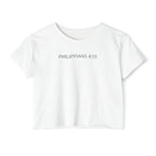 Christian Festival Crop Top — “I Can Do All Things Through Christ Who Strengthens Me" Graphic