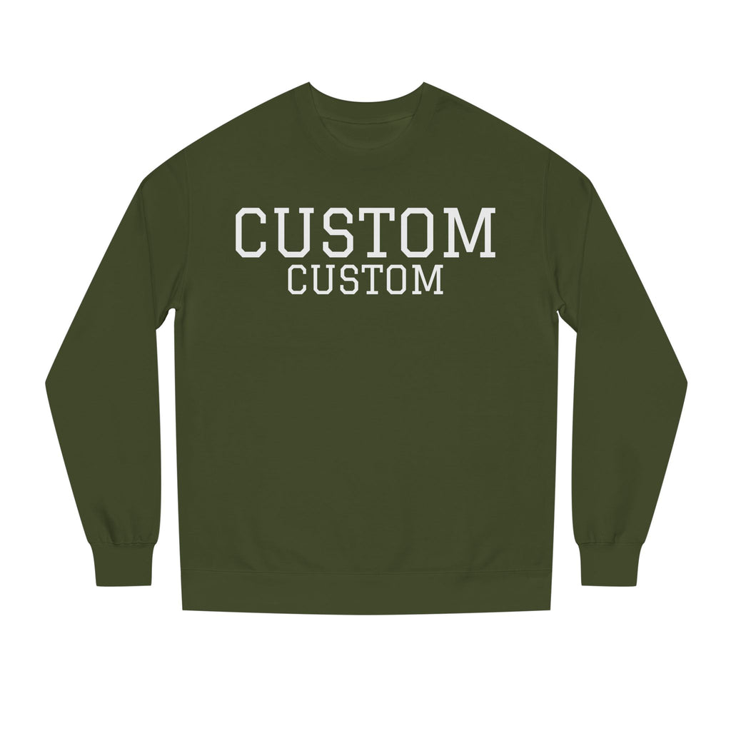 Custom Text Crewneck Sweatshirt — Personalized College-Style Pullover