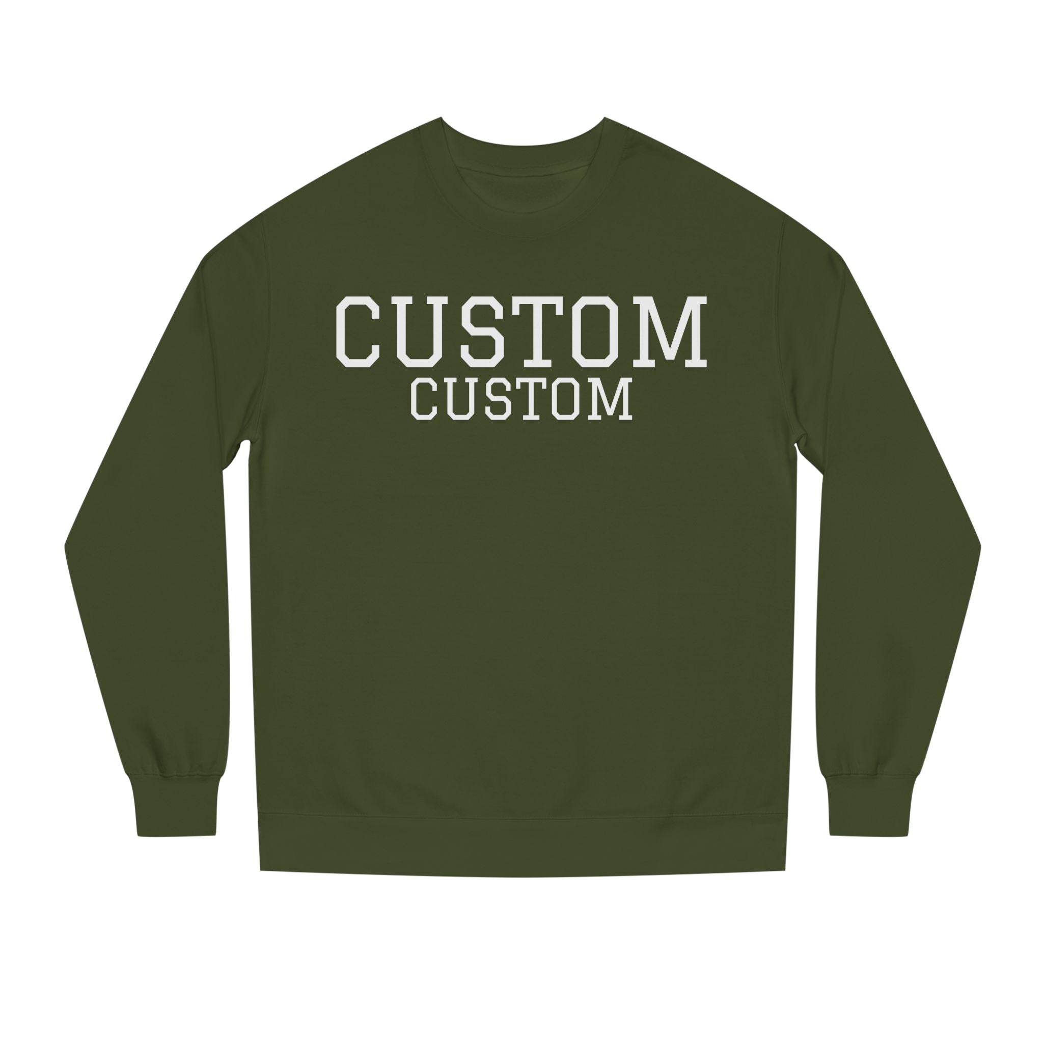 Custom Text Crewneck Sweatshirt — Personalized College-Style Pullover