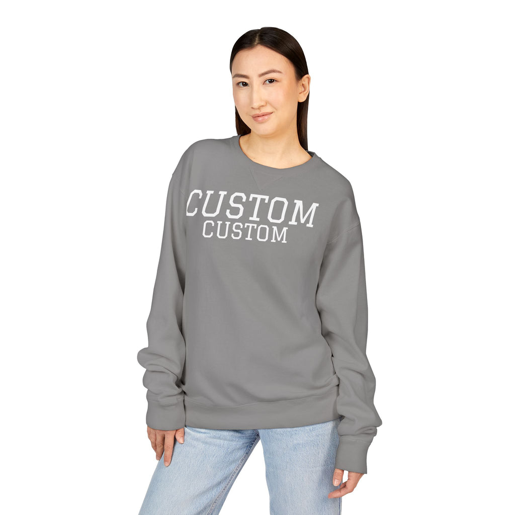 Custom Crewneck Sweatshirt — Vintage Garment-Dyed Comfort