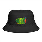 Brown Bucket Hat with Colorful Caterpillar Graphic