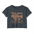 Christian Festival Crop Top — “Wait Upon the Lord" Graphic