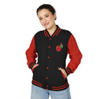 Custom Gift - Letterman Jacket for Teacher — Colorful "Very Hungry Caterpillar" Garden Back Patch