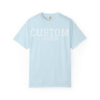 Custom Garment-Dyed T-Shirt — Personalized 'CUSTOM' Vintage Collegiate Tee