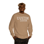 Custom Text Crewneck Sweatshirt — Personalized College-Style Pullover