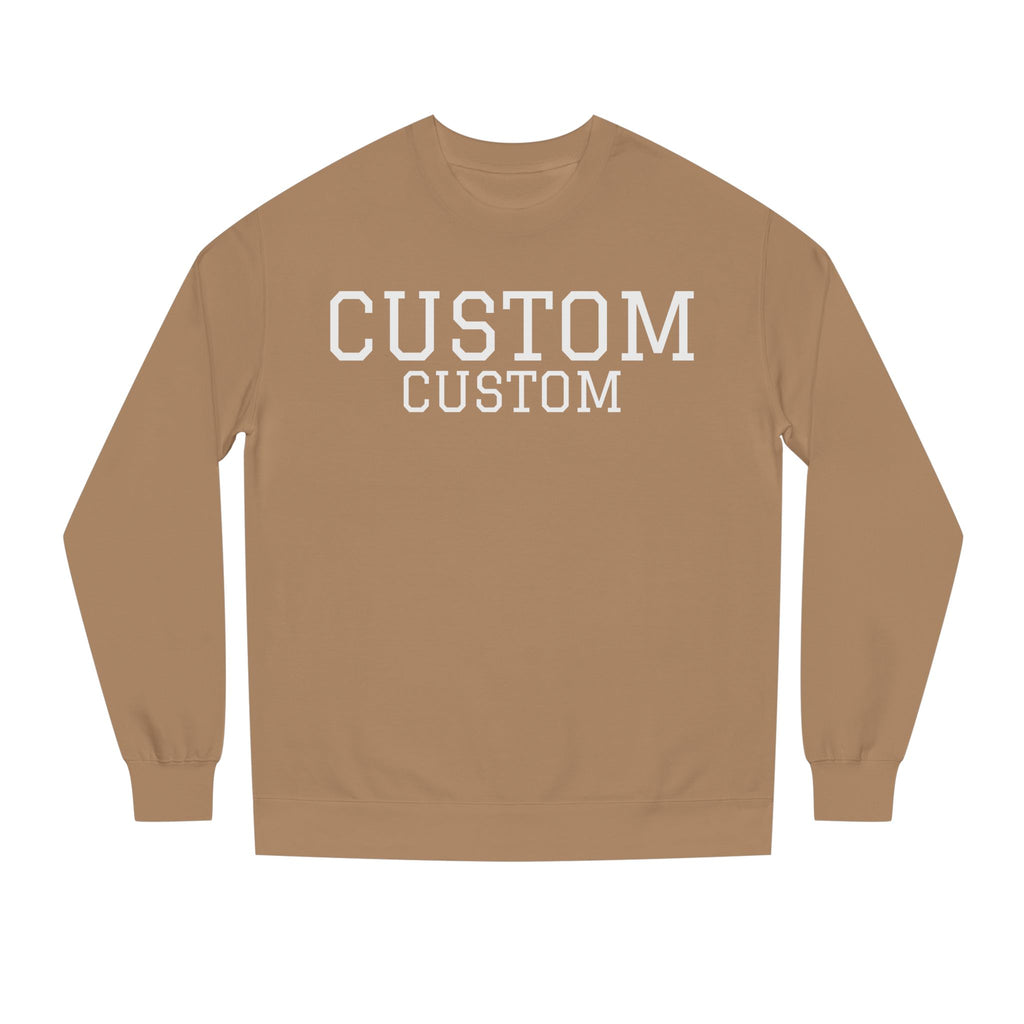 Custom Text Crewneck Sweatshirt — Personalized College-Style Pullover