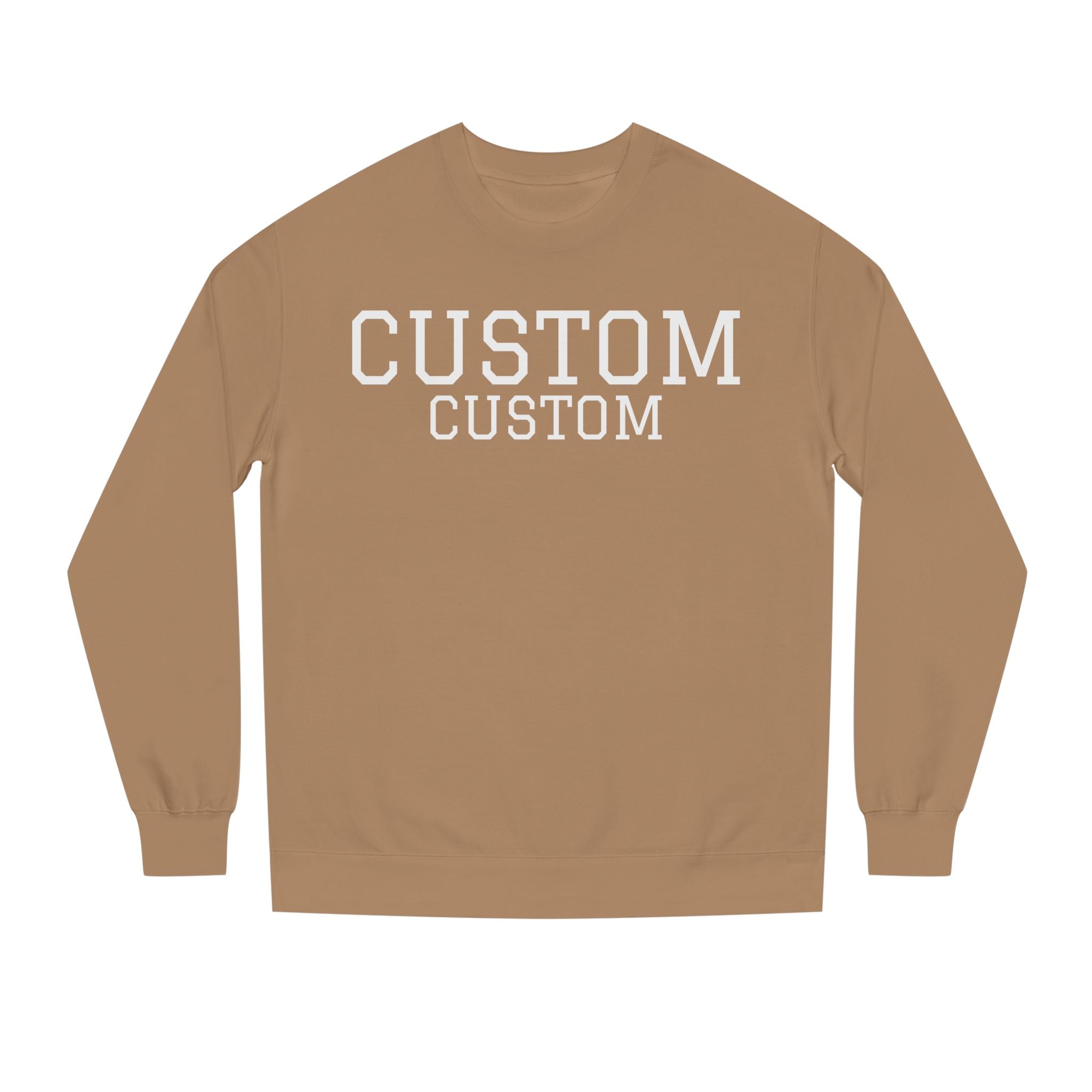 Custom Text Crewneck Sweatshirt — Personalized College-Style Pullover