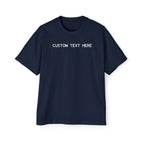 Custom T-Shirt - Custom Text Oversized Tee — Men's Personalized White T-Shirt