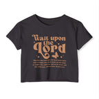 Christian Festival Crop Top — “Wait Upon the Lord" Graphic