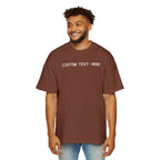 Custom T-Shirt - Custom Text Oversized Tee — Men's Personalized White T-Shirt