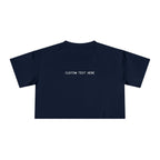 Custom T-Shirt - Custom Crop Top - Customizable Women's Crop Tee — Minimalist 'Custom Text Here' Chest Graphic
