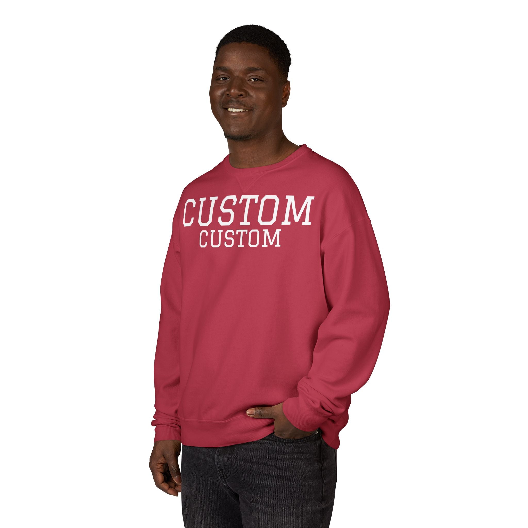 Custom Crewneck Sweatshirt — Vintage Garment-Dyed Comfort
