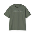 Custom T-Shirt - Custom Text Oversized Tee — Men's Personalized White T-Shirt