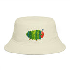 Brown Bucket Hat with Colorful Caterpillar Graphic