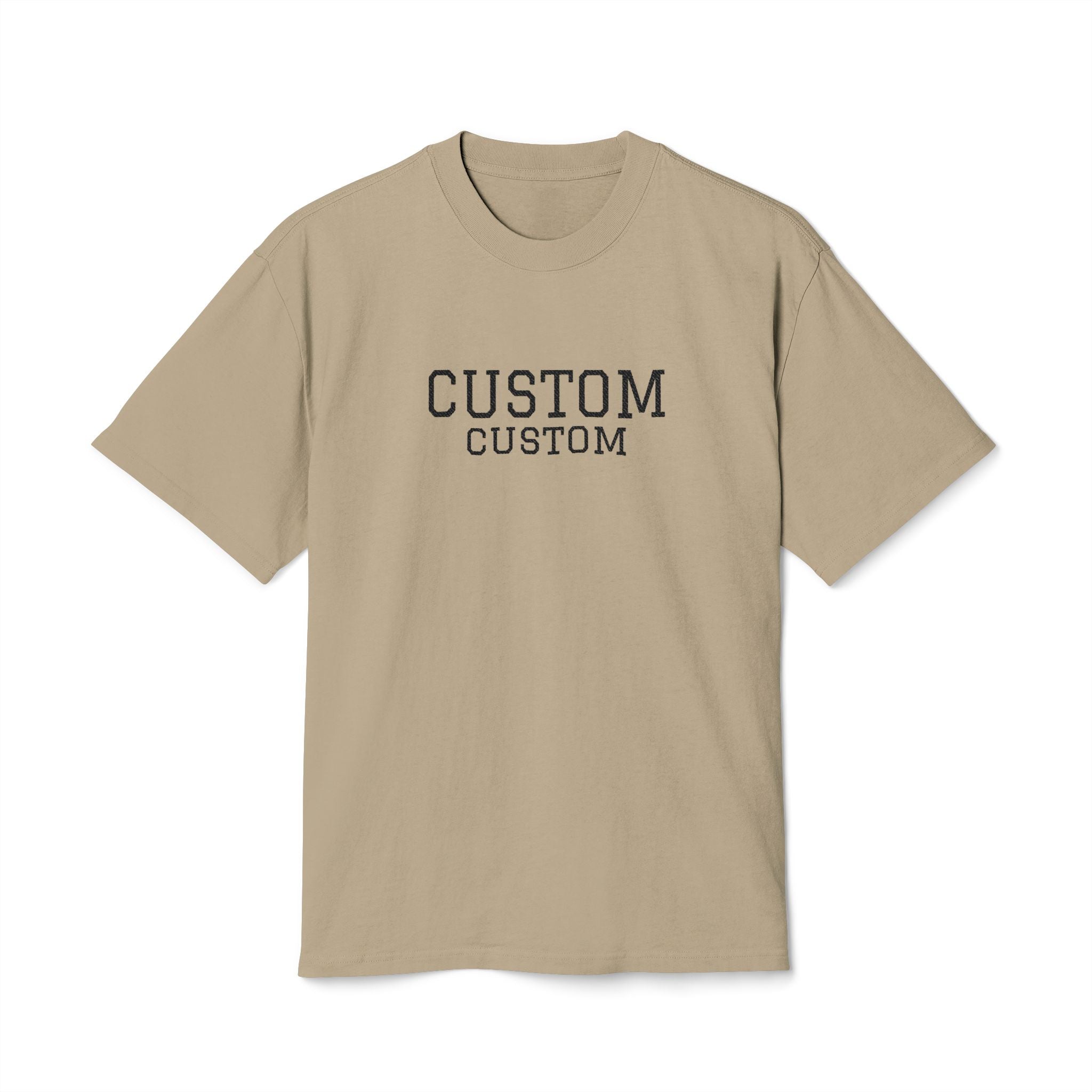 Custom T-Shirt - Custom Vintage-Style Tee — Personalized 'CUSTOM' Text Shirt