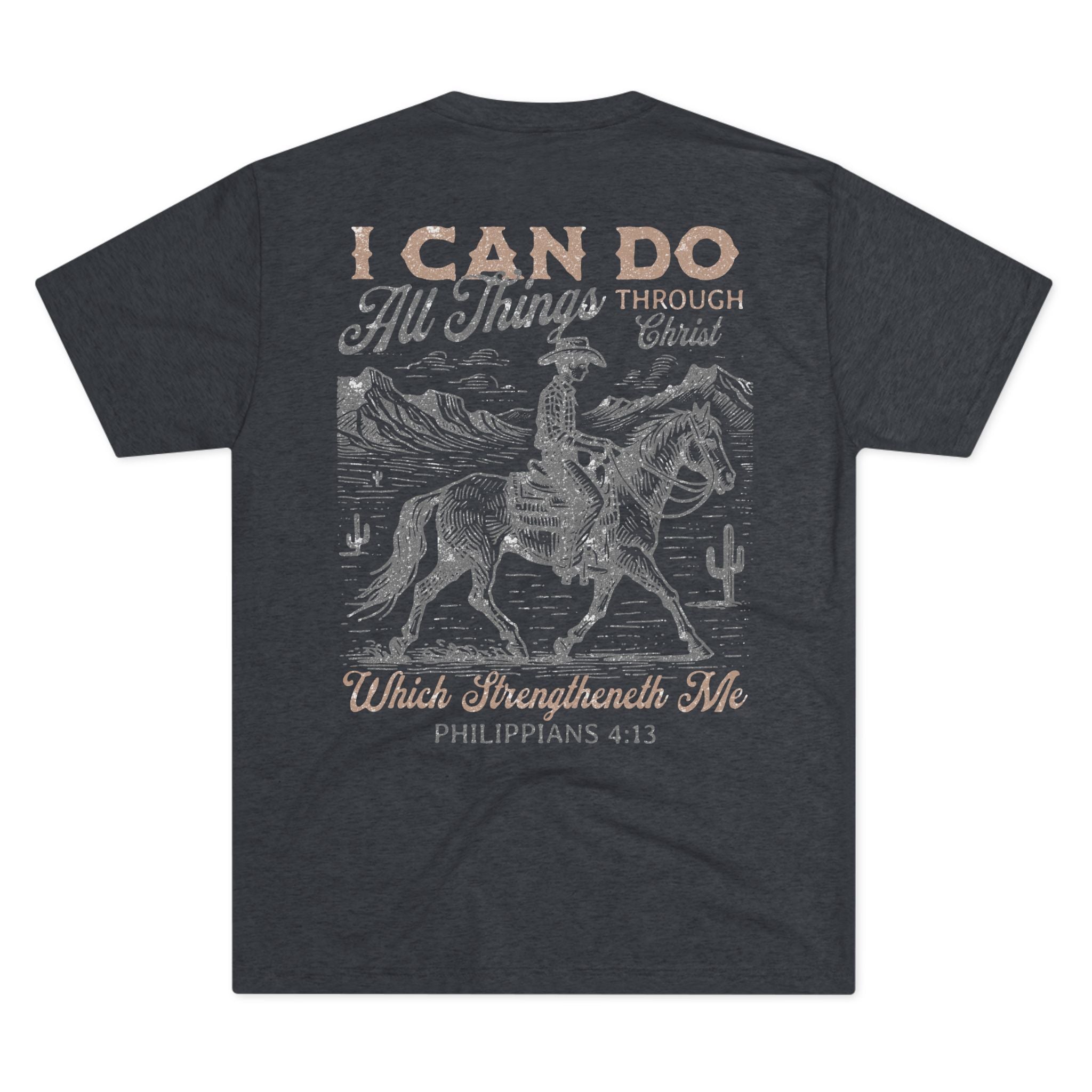 Christian Faith Crew Tee — "I Can Do All Things Through Christ Who Strengthens Me"