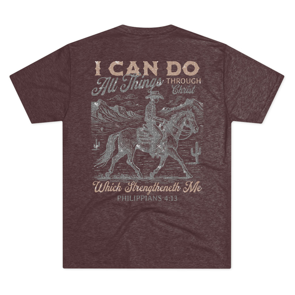 Christian Faith Crew Tee — "I Can Do All Things Through Christ Who Strengthens Me"