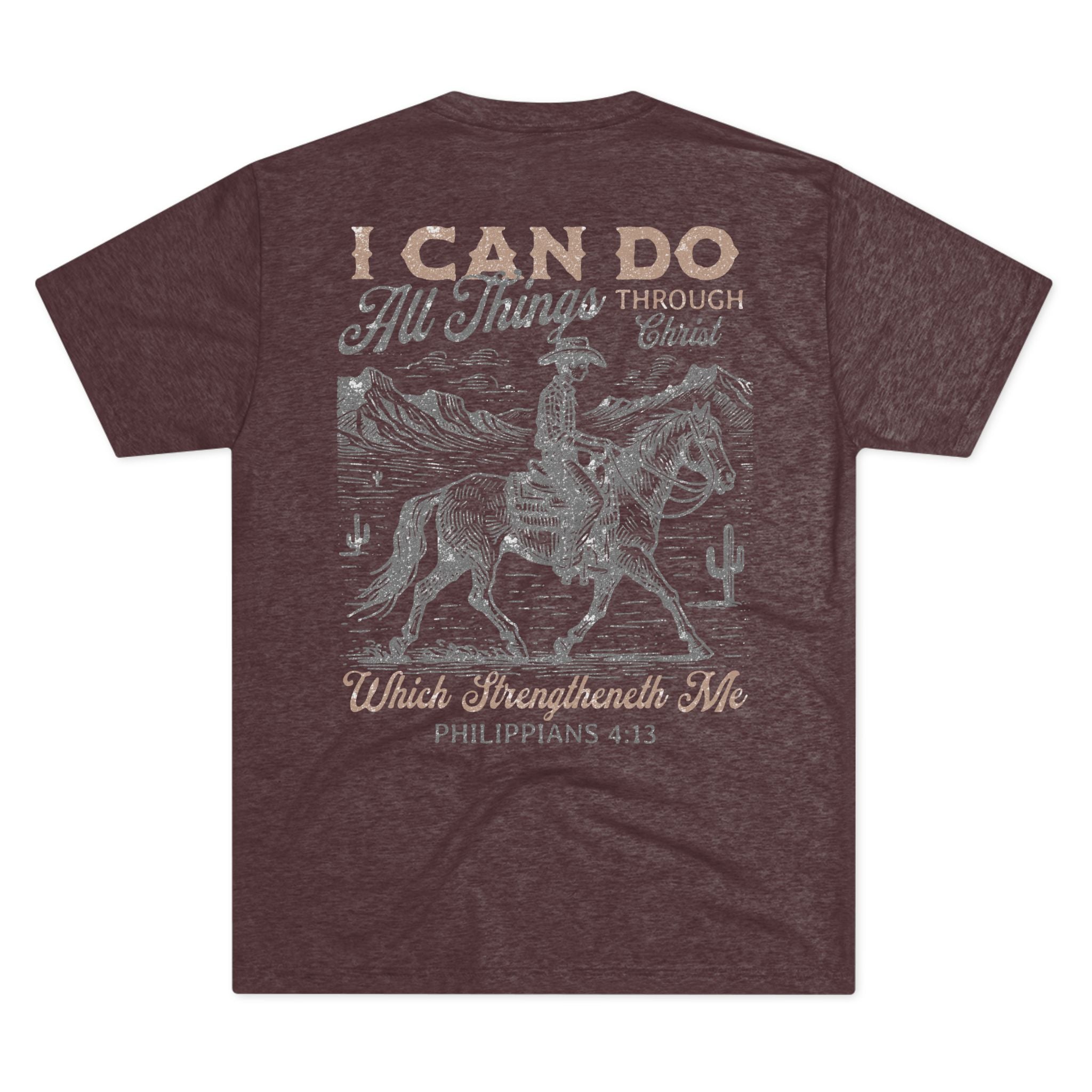 Christian Faith Crew Tee — "I Can Do All Things Through Christ Who Strengthens Me"