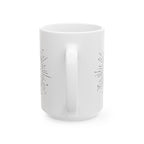 Celestial Sunburst Ceramic Mug — Minimal Astrology Coffee Cup (11oz, 15oz)