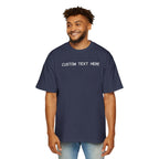 Custom T-Shirt - Custom Text Oversized Tee — Men's Personalized White T-Shirt