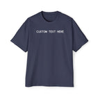 Custom T-Shirt - Custom Text Oversized Tee — Men's Personalized White T-Shirt