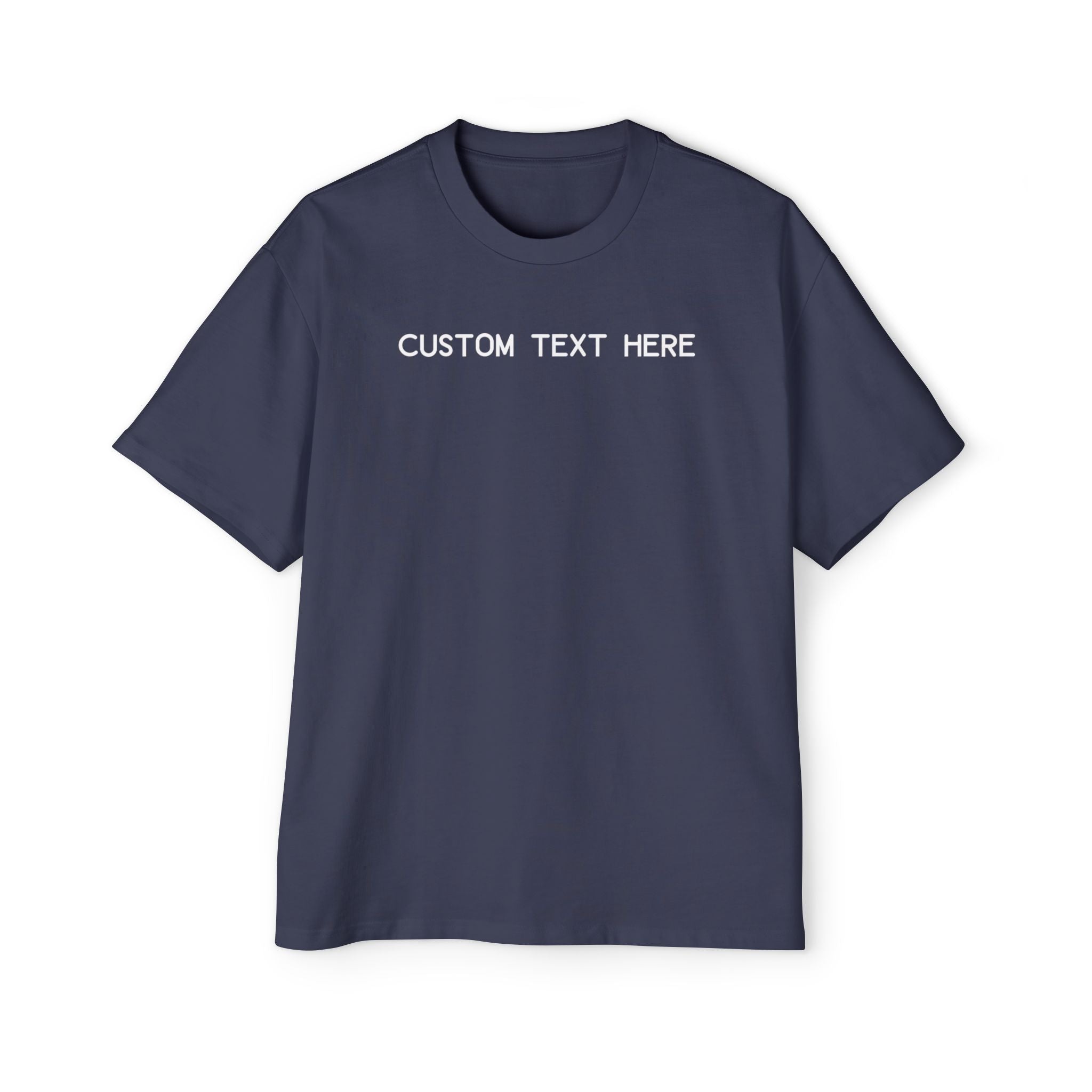 Custom T-Shirt - Custom Text Oversized Tee — Men's Personalized White T-Shirt