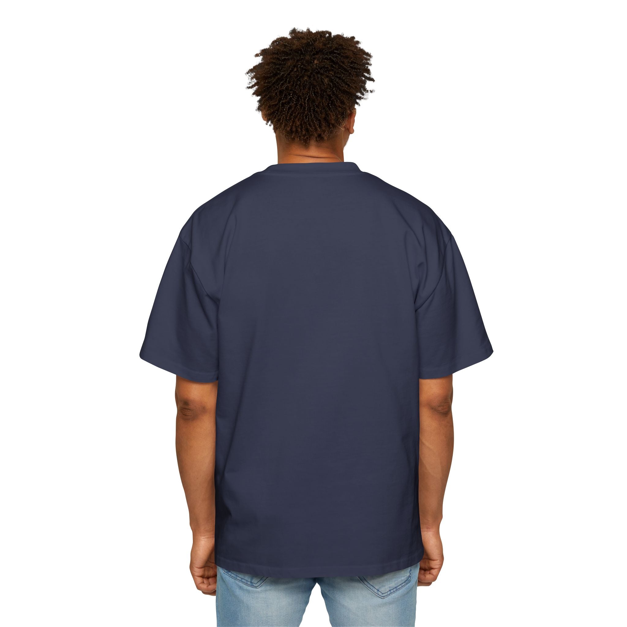 Custom T-Shirt - Custom Text Oversized Tee — Men's Personalized White T-Shirt