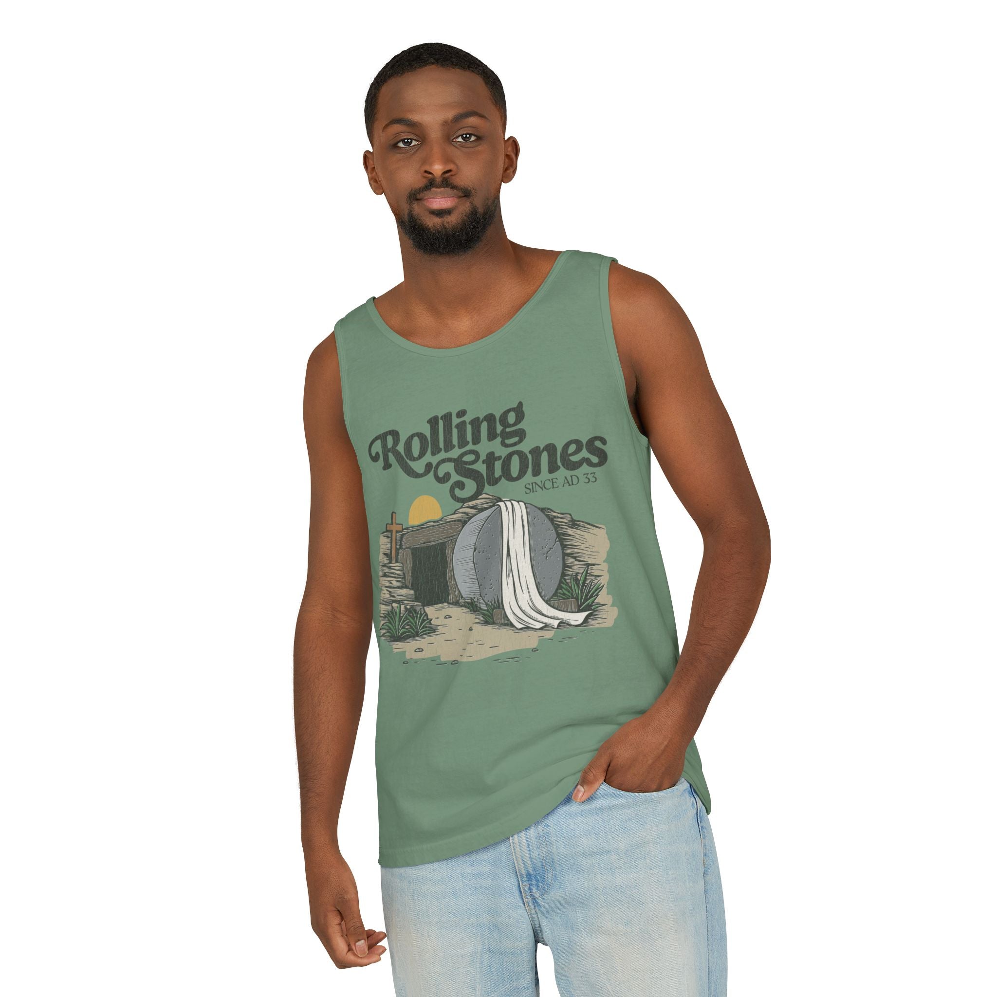 Rolling Stones Oversized Tank Top — Comfort Colors Garment-Dyed
