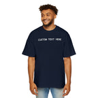 Custom T-Shirt - Custom Text Oversized Tee — Men's Personalized White T-Shirt