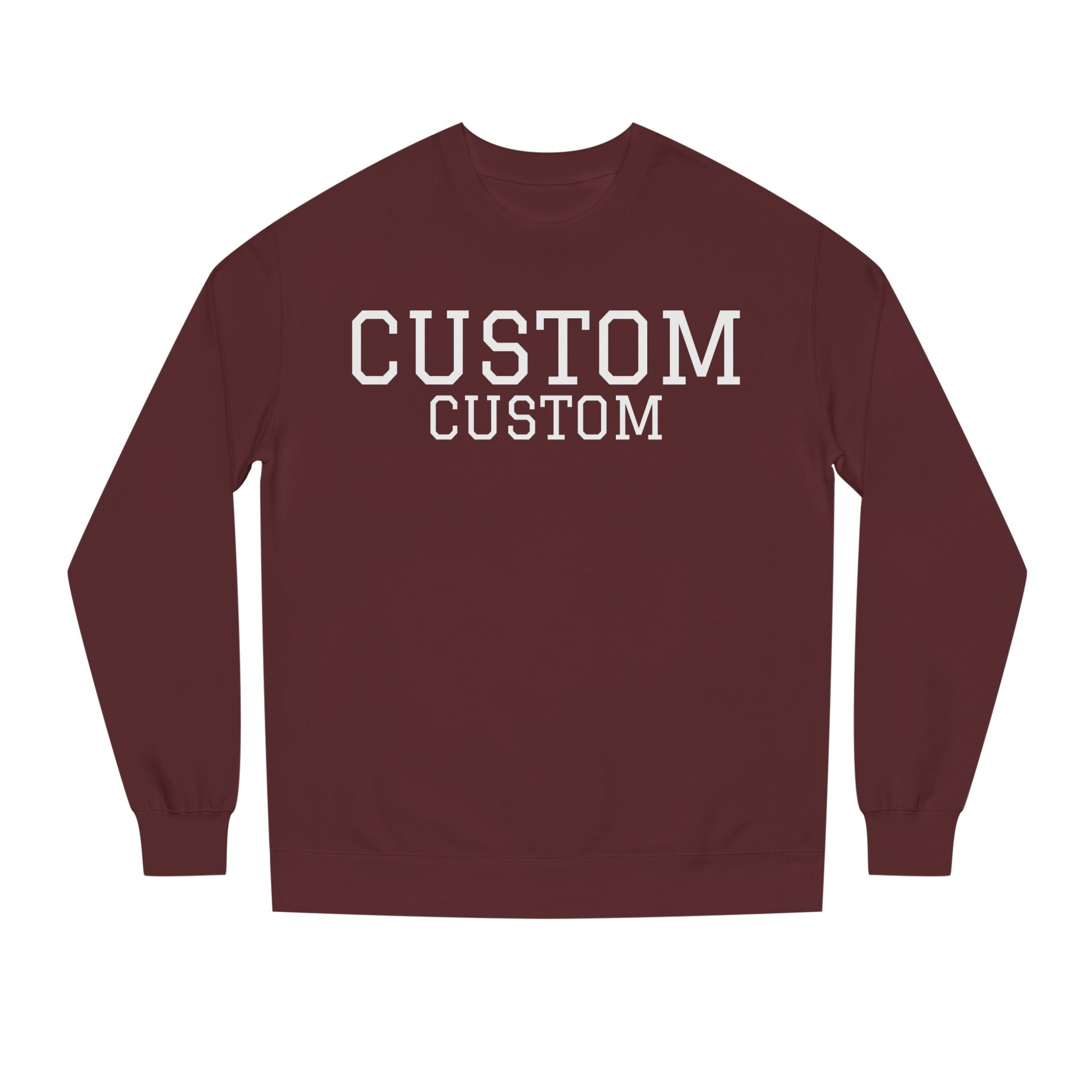 Custom Text Crewneck Sweatshirt — Personalized College-Style Pullover