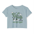 Christian Festival Crop Top — “Where the Lord Guides the Lord Provides” Isaiah 58:11 Graphic