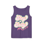 Comfort Colors Stay Salty Tank Top — Retro Pastel Beachy Graphic Matthew 5:13 Tank