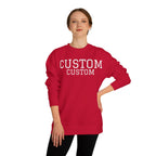 Custom Text Crewneck Sweatshirt — Personalized College-Style Pullover