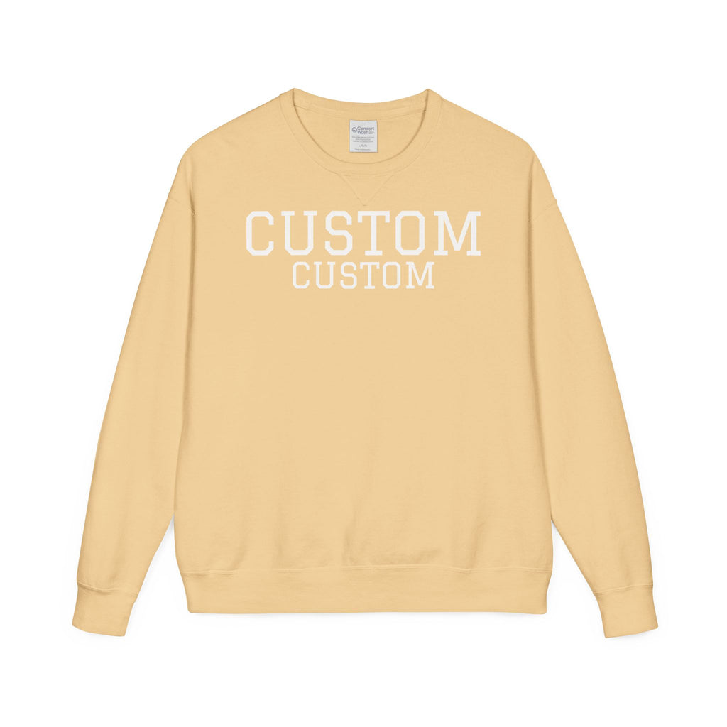 Custom Crewneck Sweatshirt — Vintage Garment-Dyed Comfort