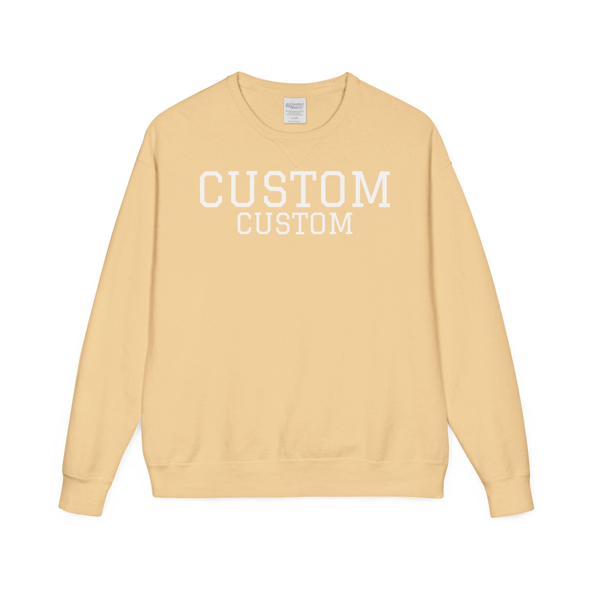 Custom Crewneck Sweatshirt — Vintage Garment-Dyed Comfort