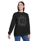 Celestial Moon Sweatshirt — Minimal Moon & Stars Crewneck