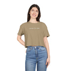 Custom T-Shirt - Custom Crop Top - Customizable Women's Crop Tee — Minimalist 'Custom Text Here' Chest Graphic
