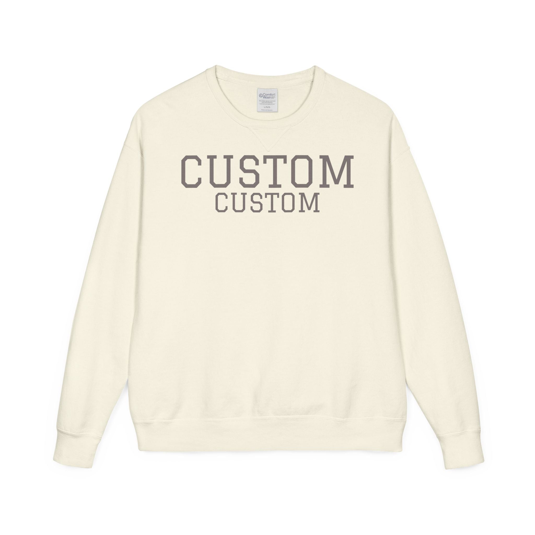 Custom Crewneck Sweatshirt — Vintage Garment-Dyed Comfort